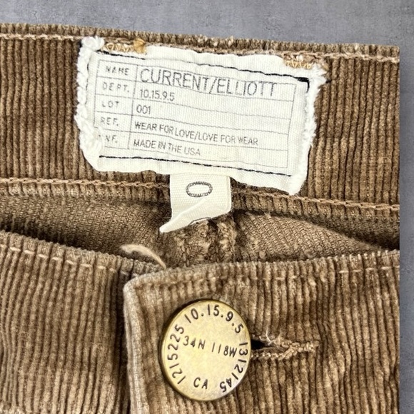 Current/Elliott Skinny Corduroy High Rise Jeans in Camel  Sz: 26 - Picture 9 of 14